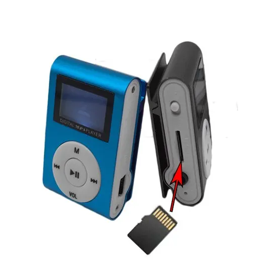 MP3 Speler met Clip - SD kaart tot 32 GB (excl)