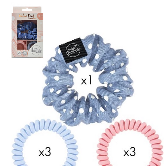 Invisibobble Value Pack 7 Roze Blauw Sprunchie Haar Elastiekjes